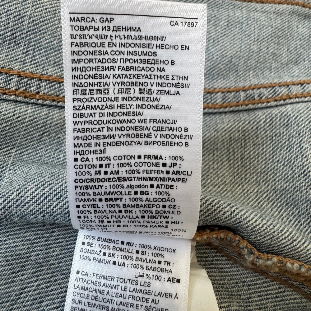 Baby Gap Denim Jacket Toddler 5 Years Light Wash Distressed Trucker
